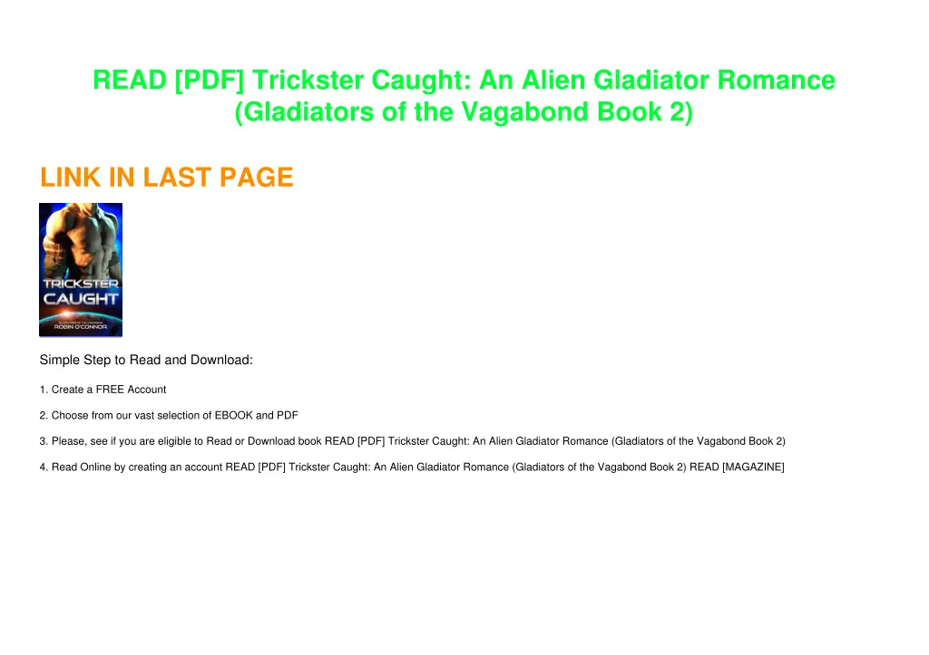 read pdf trickster caught an alien gladiator 1