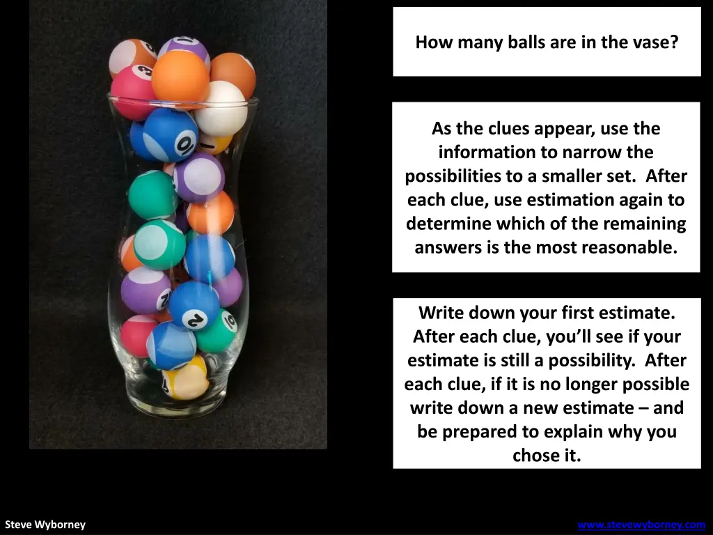 how many balls are in the vase