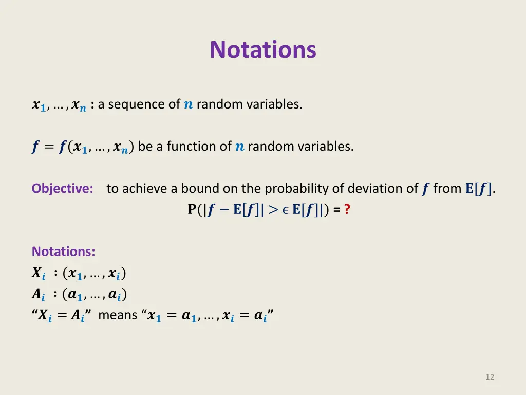 notations