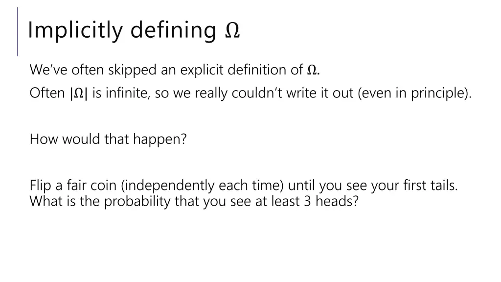 implicitly defining