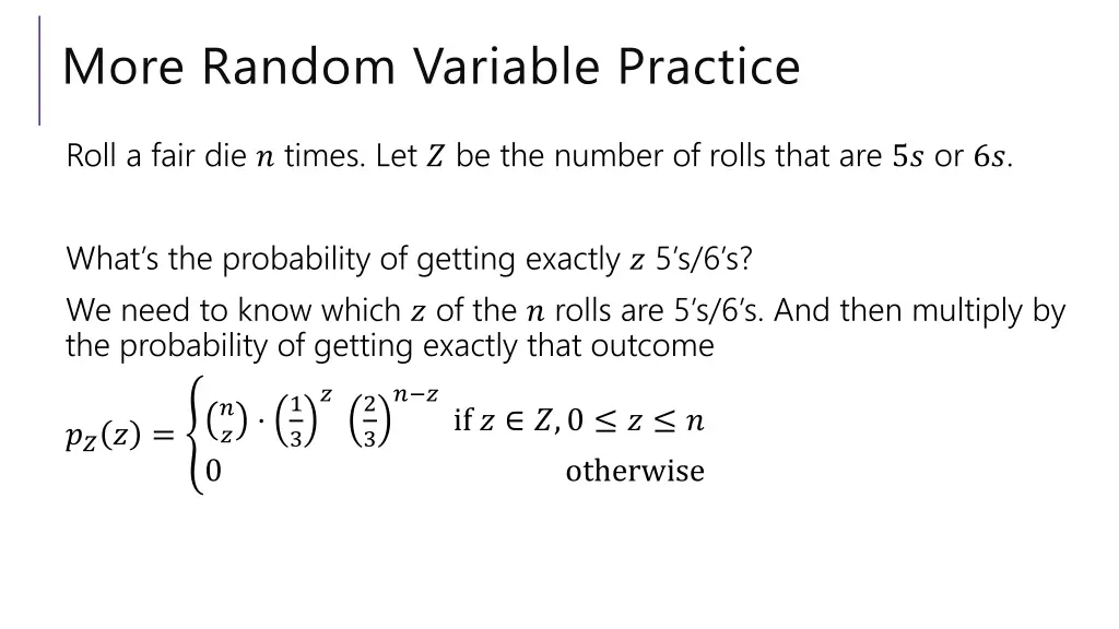 more random variable practice 1