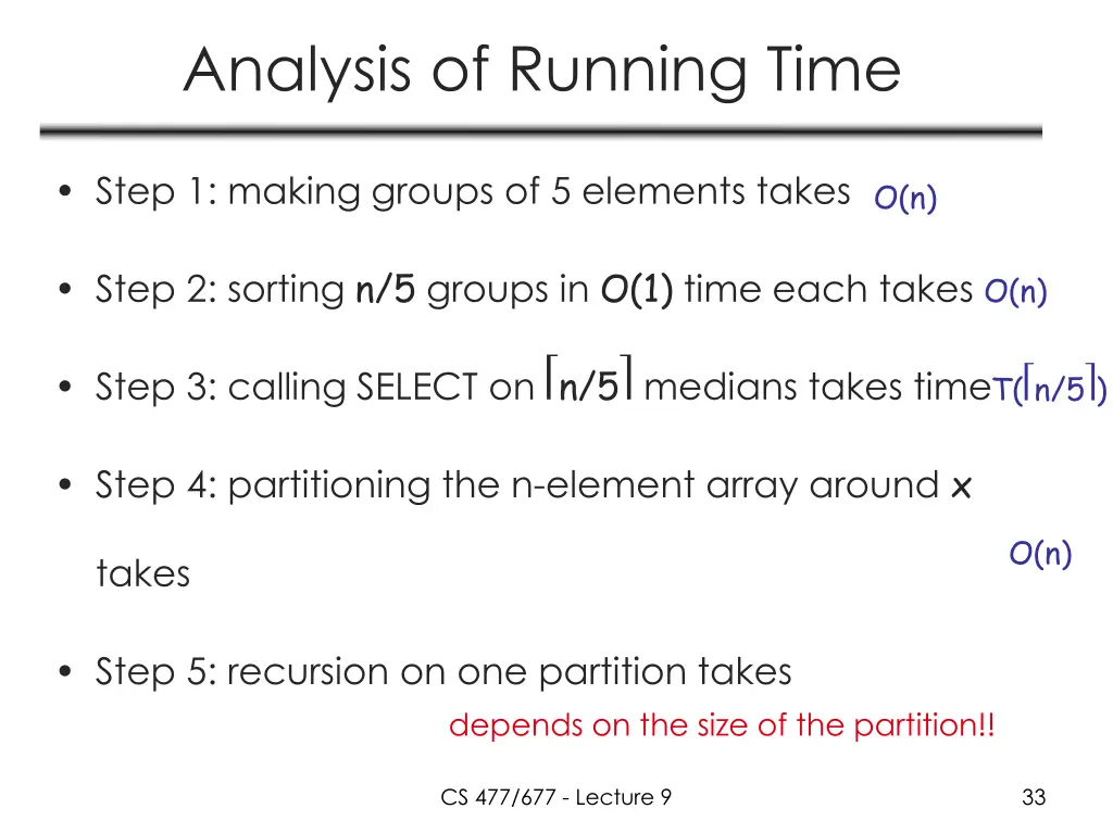 analysis of running time 3