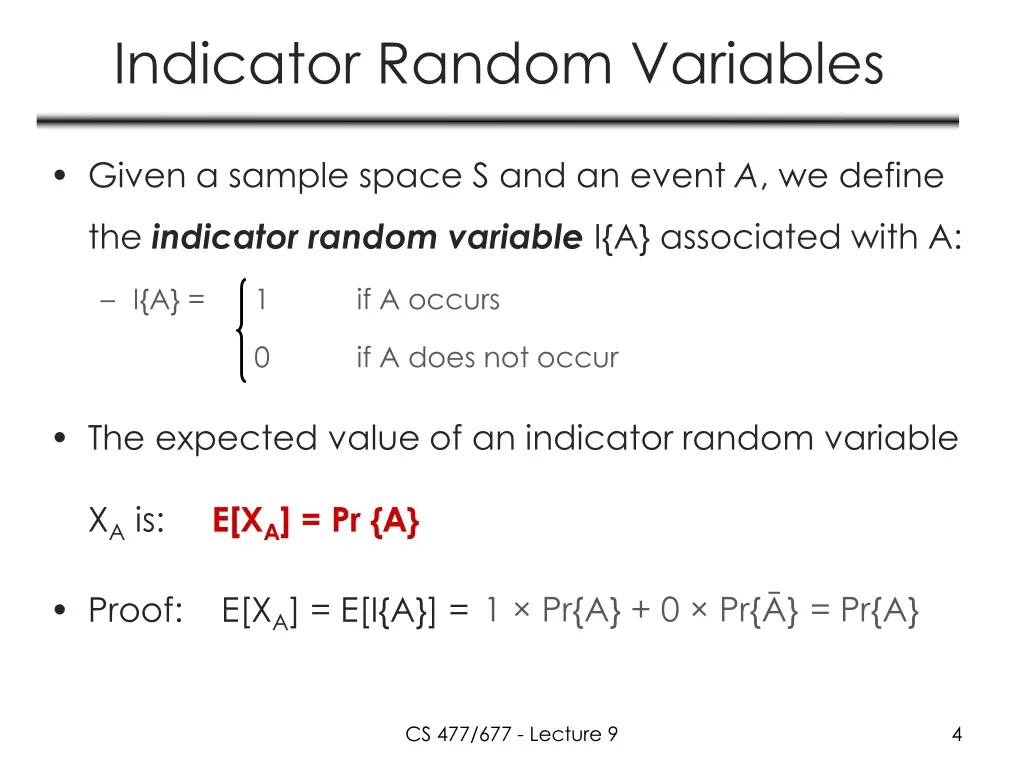 indicator random variables