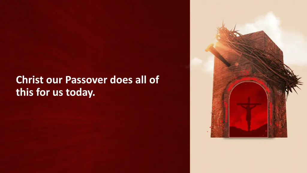 christ our passover does all of this for us today