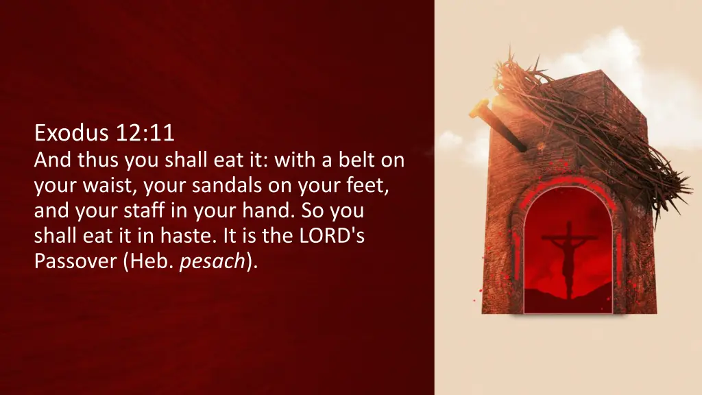 exodus 12 11 and thus you shall eat it with