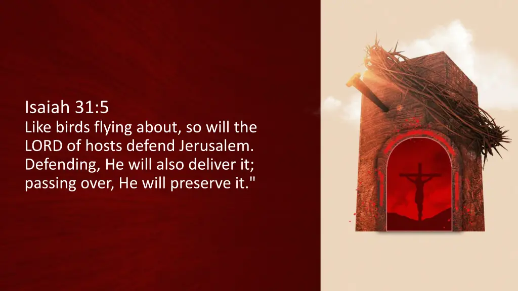 isaiah 31 5 like birds flying about so will