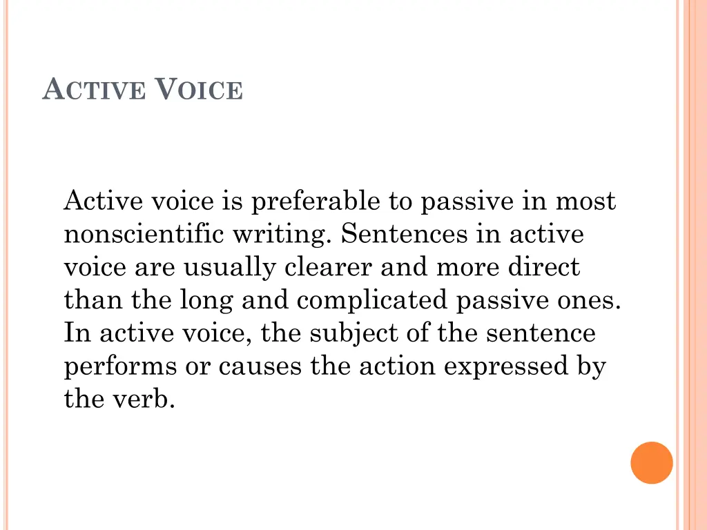 a ctive v oice