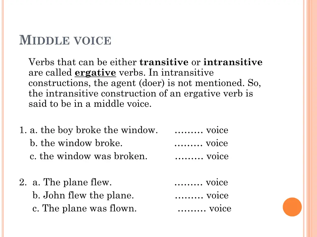 m iddle voice
