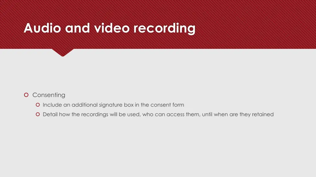 audio and video recording