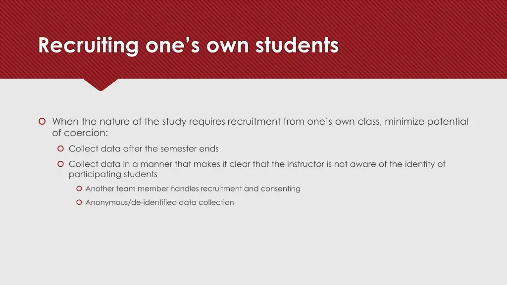 recruiting one s own students 1