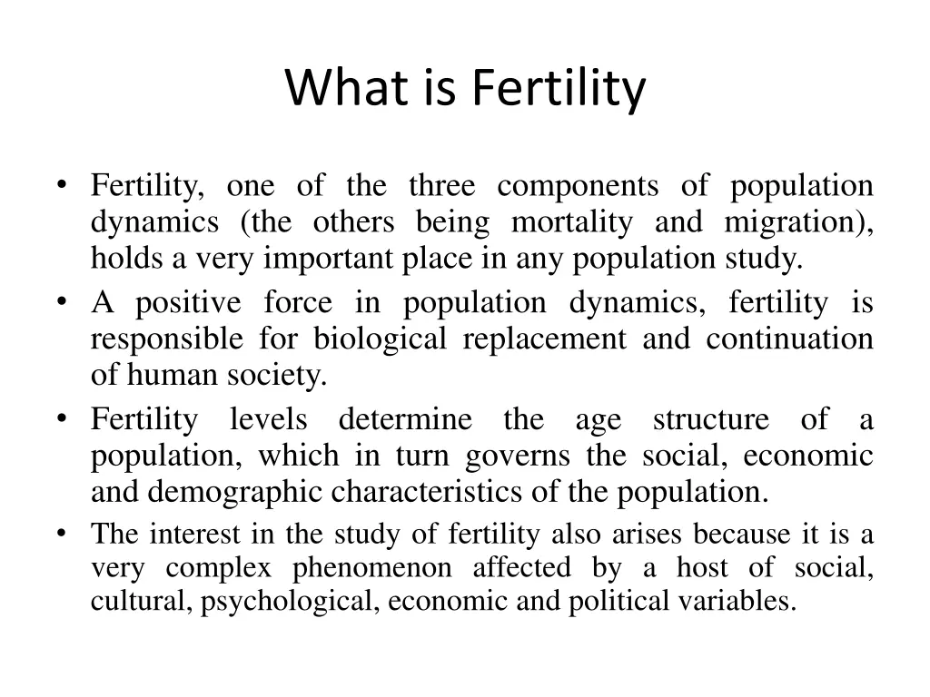 what is fertility