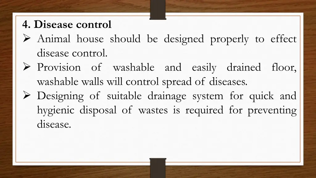 4 disease control animal house should be designed