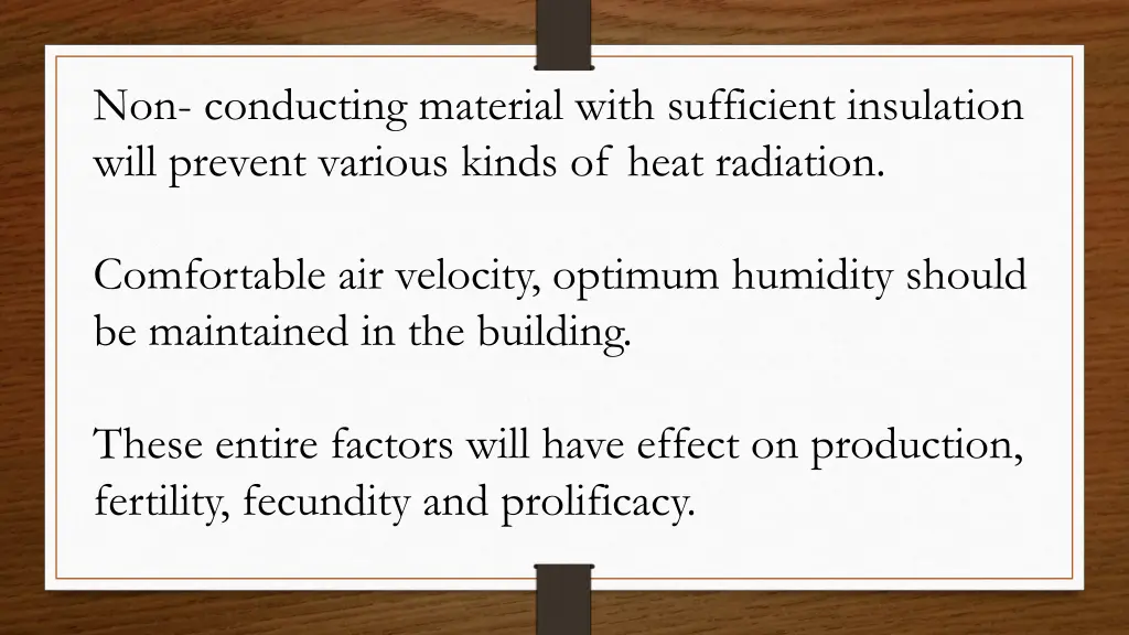 non conducting material with sufficient