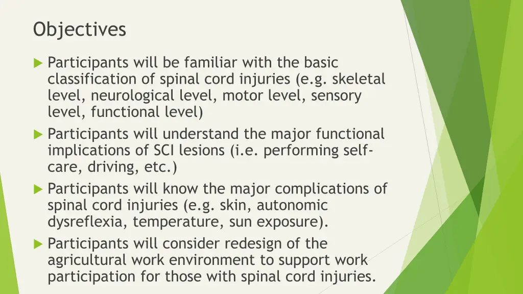objectives