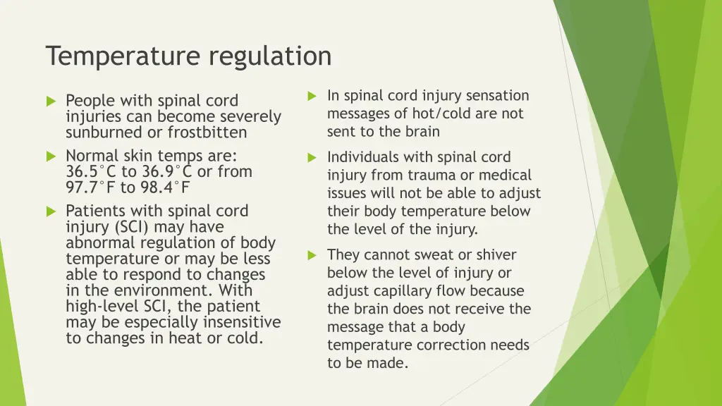 temperature regulation