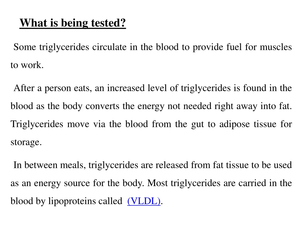 what is being tested