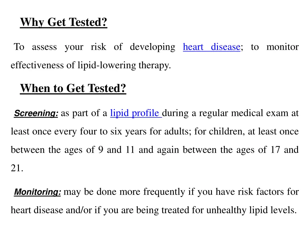 why get tested