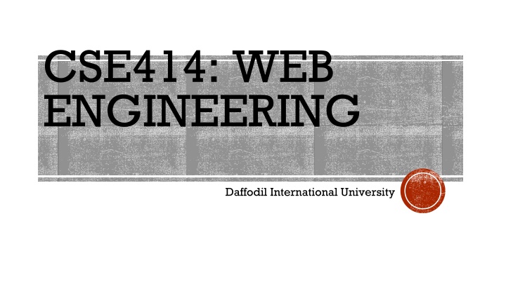 cse414 web engineering