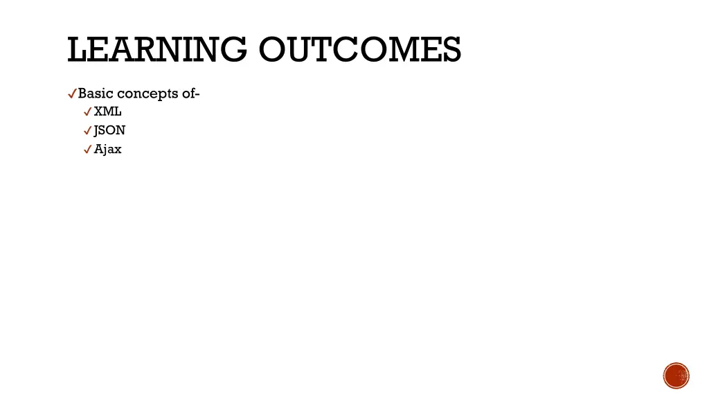 learning outcomes