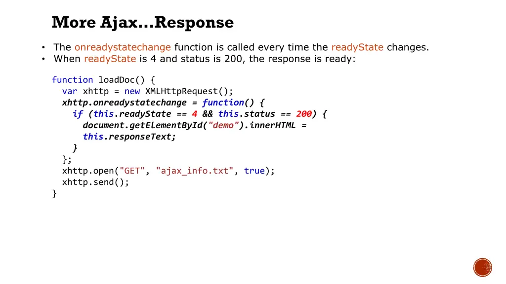 more ajax response