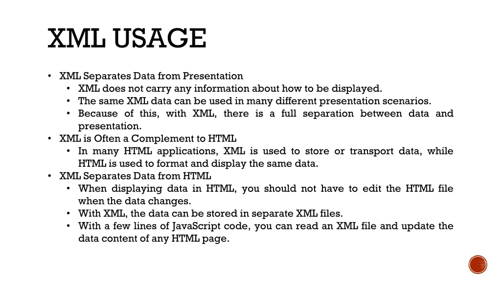 xml usage