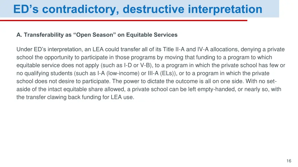 ed s contradictory destructive interpretation