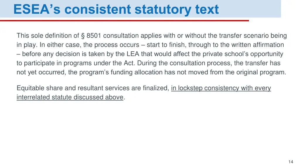 esea s consistent statutory text 5