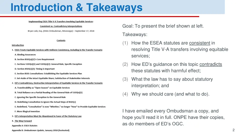 introduction takeaways