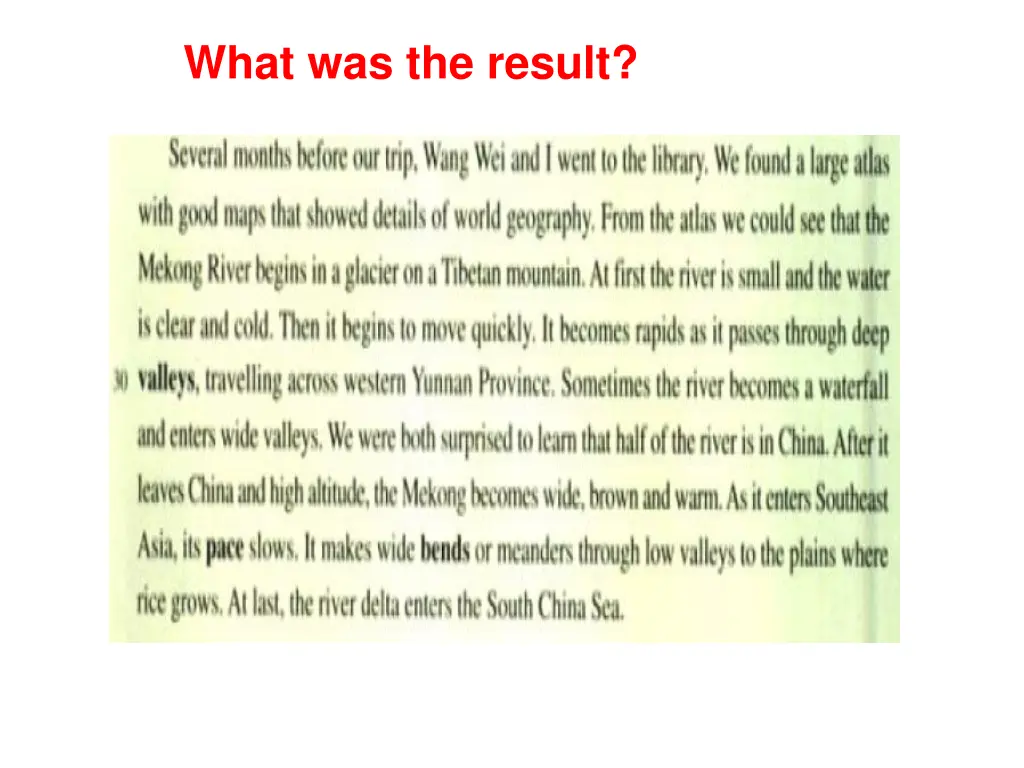 what was the result
