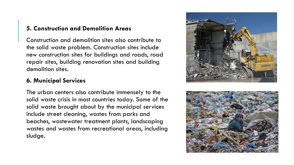 5 construction and demolition areas