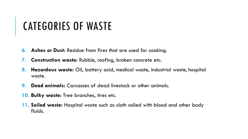 categories of waste 1