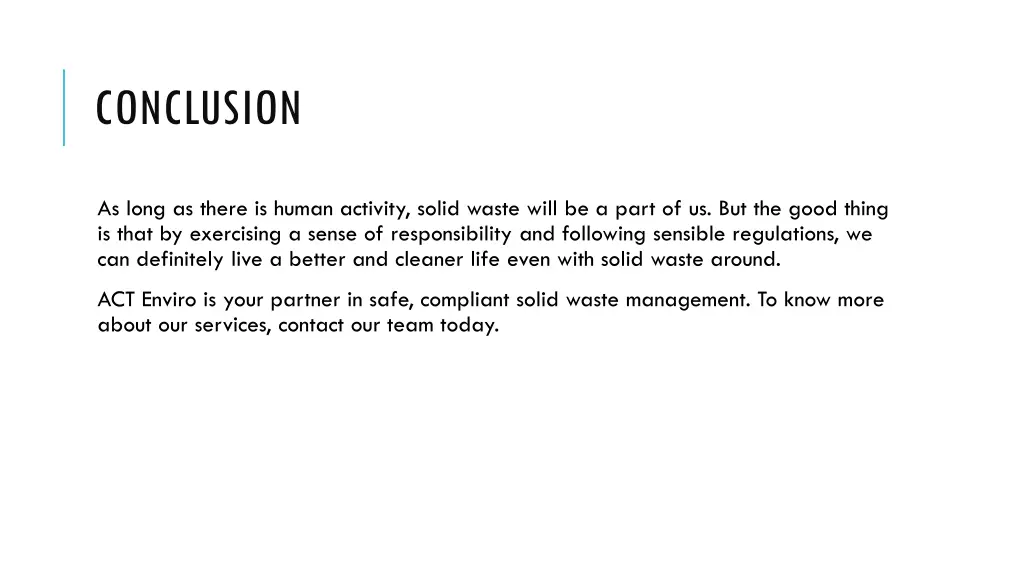 conclusion