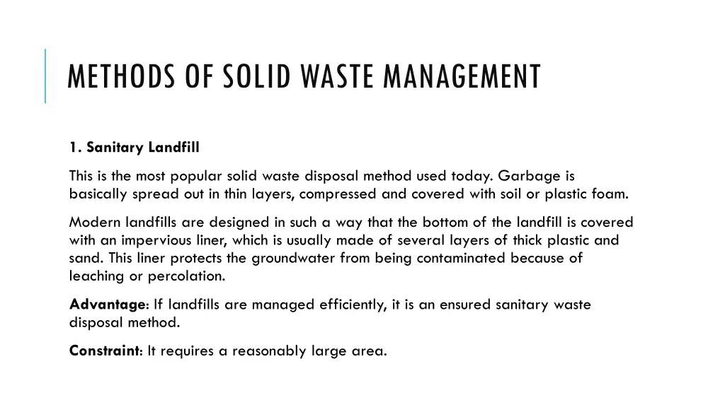 methods of solid waste management