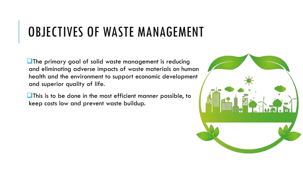 objectives of waste management
