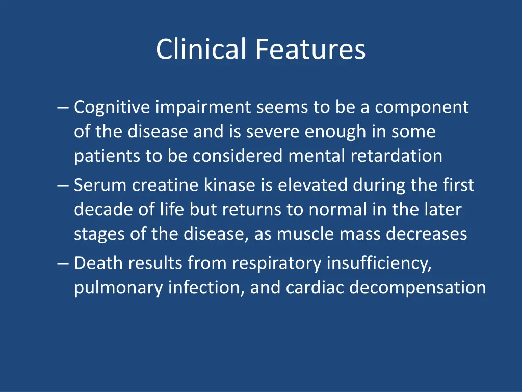 clinical features 1