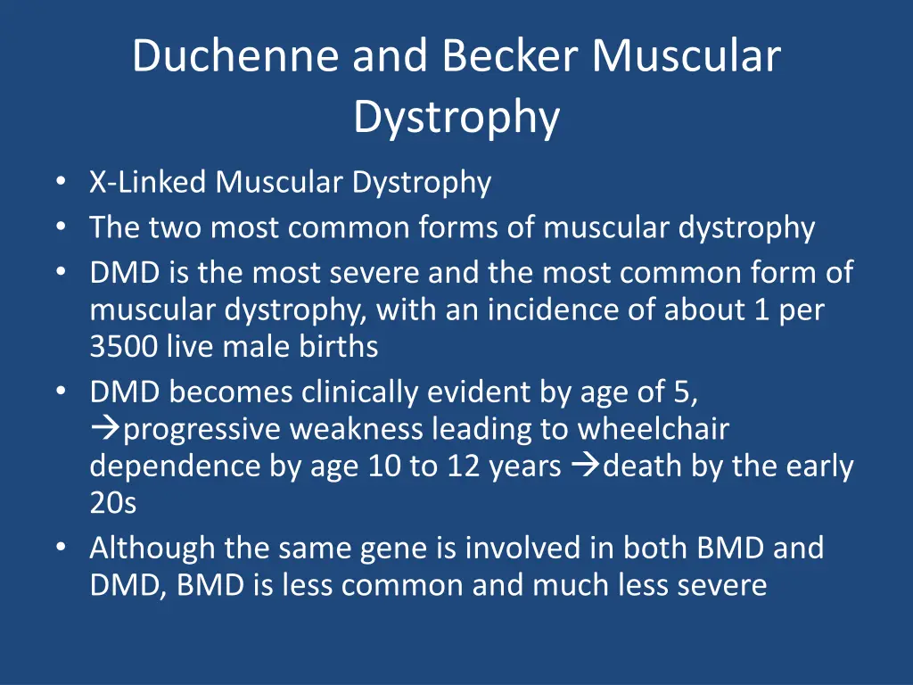 duchenne and becker muscular dystrophy x linked