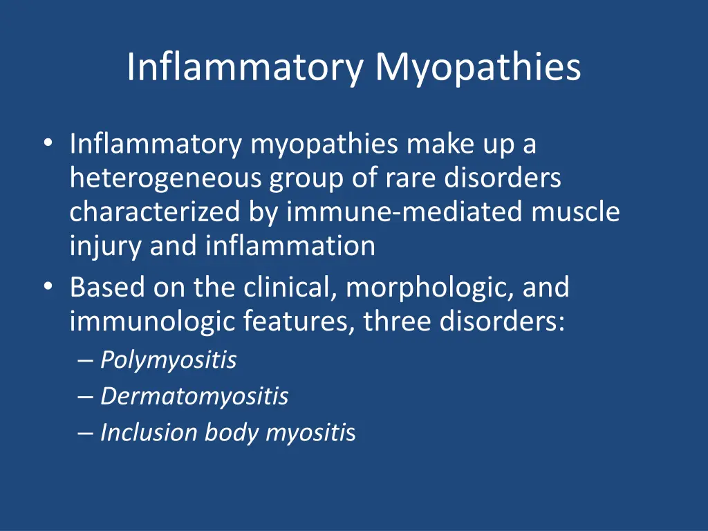 inflammatory myopathies