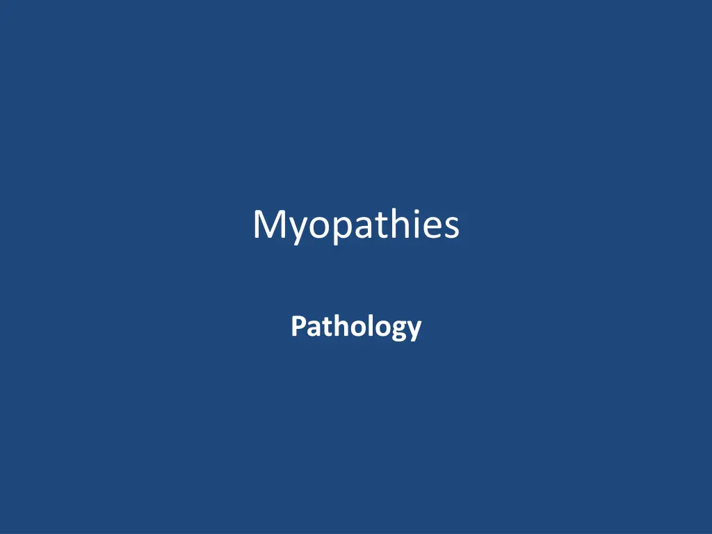 myopathies