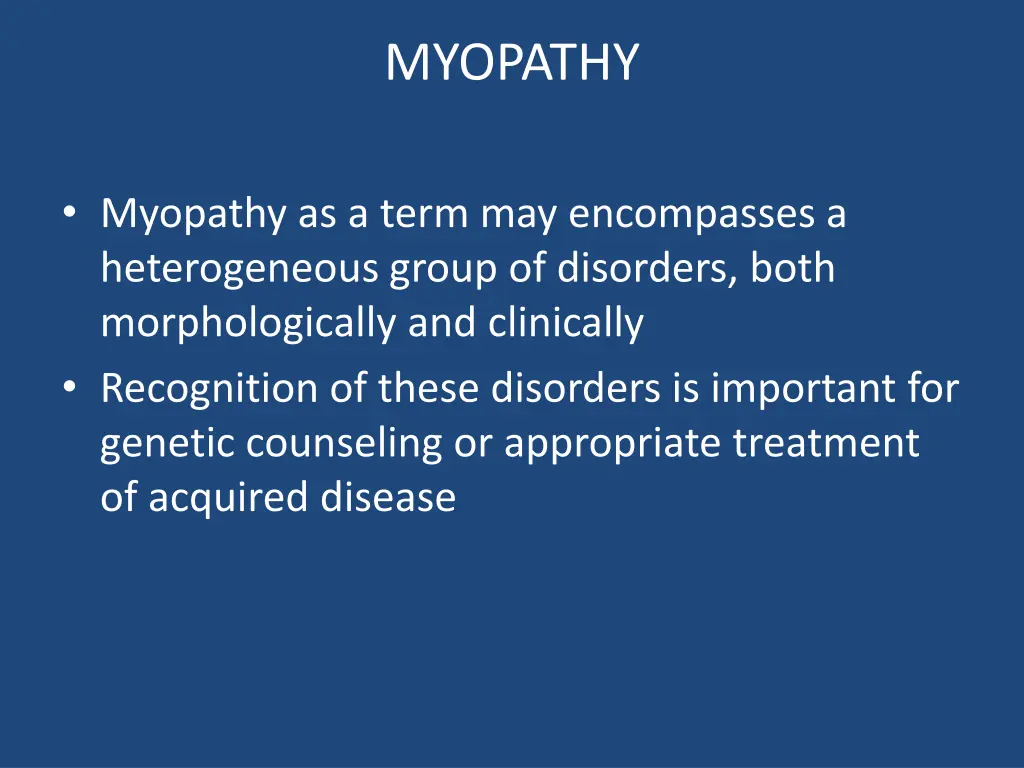 myopathy