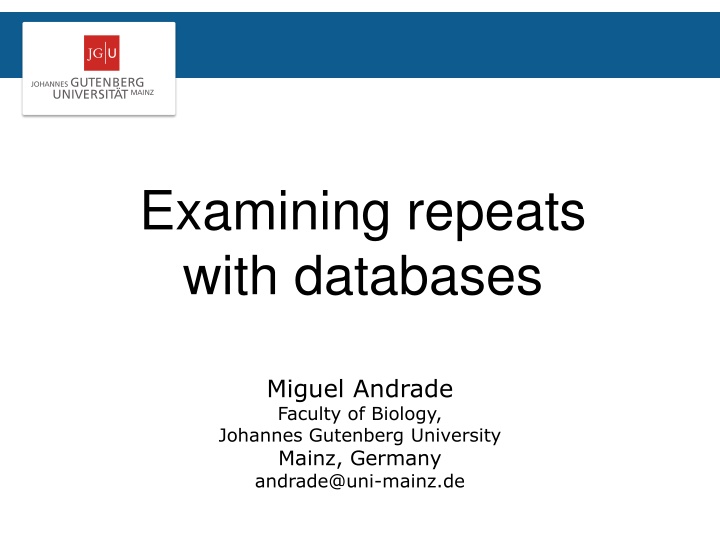 examining repeats with databases