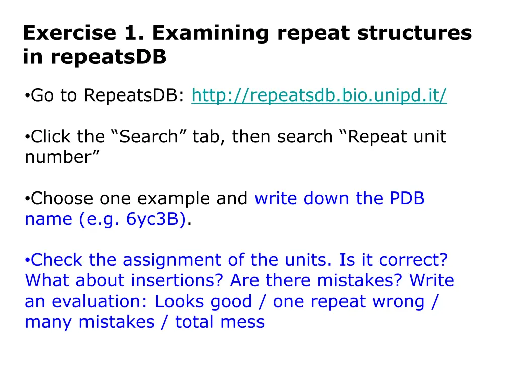 exercise 1 examining repeat structures