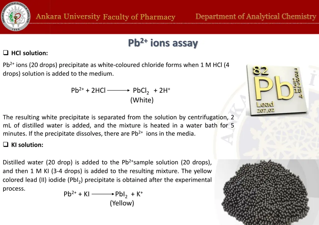 pb 2 ions assay