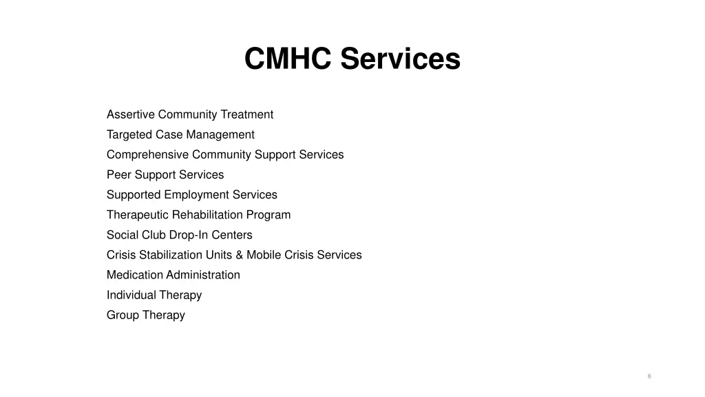 cmhc services