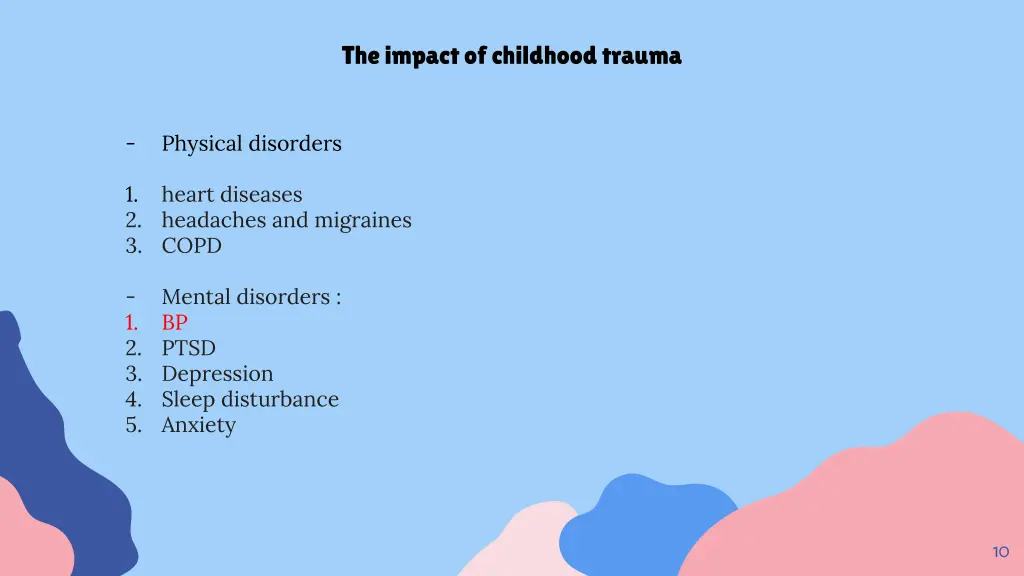 the impact of childhood trauma