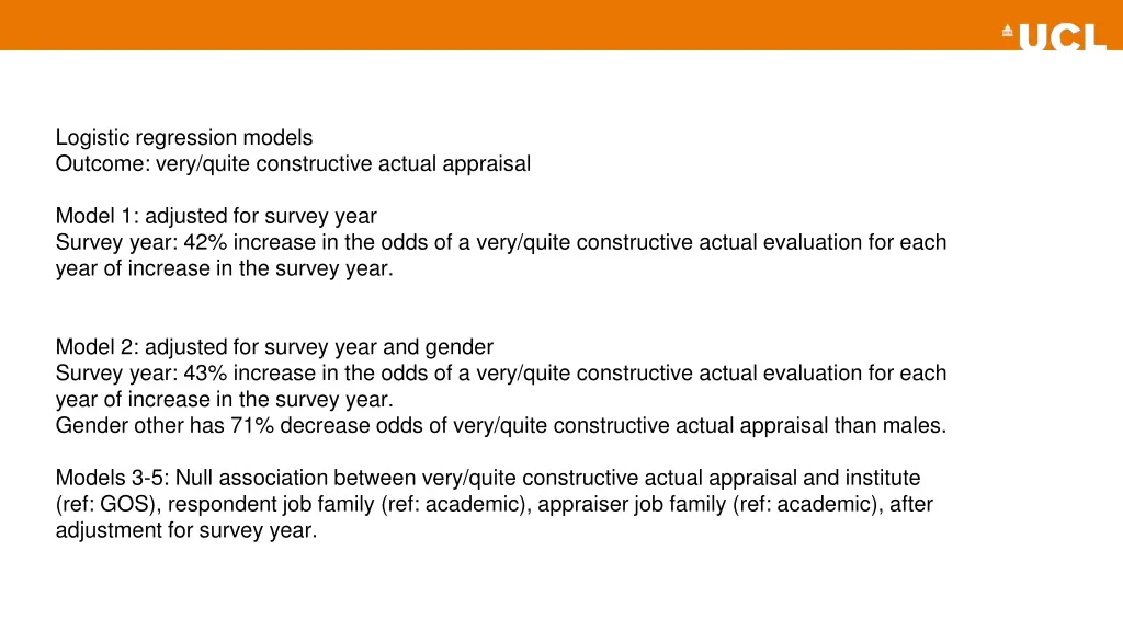logistic regression models outcome very quite