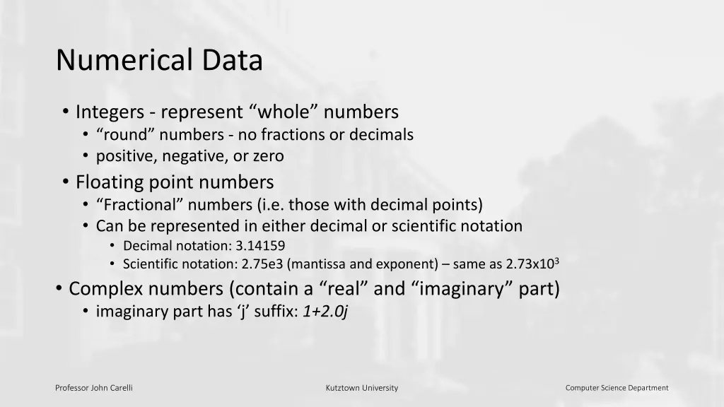 numerical data