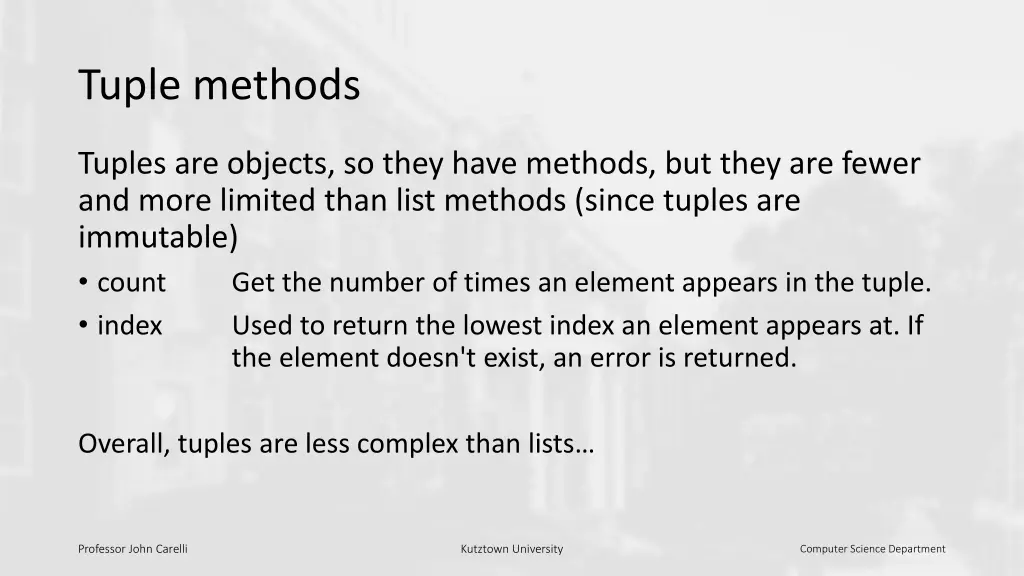 tuple methods