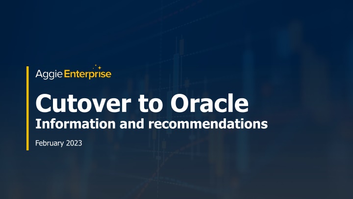 cutover to oracle information and recommendations
