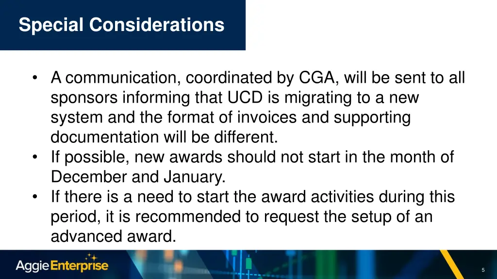 special considerations