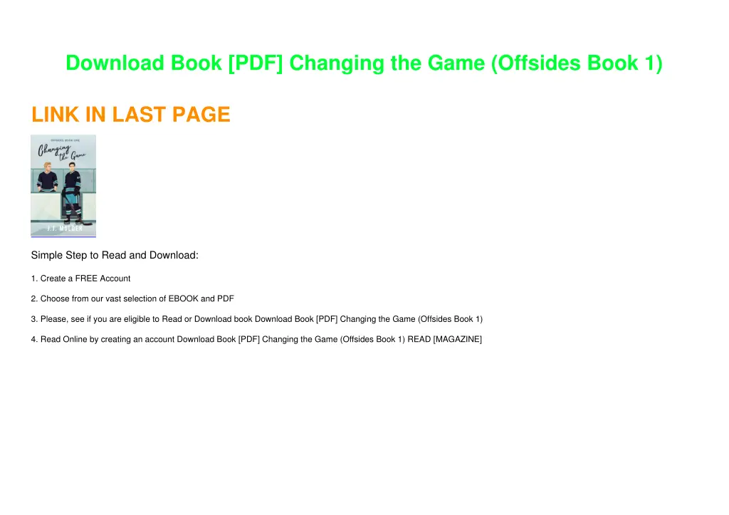 download book pdf changing the game offsides book 1